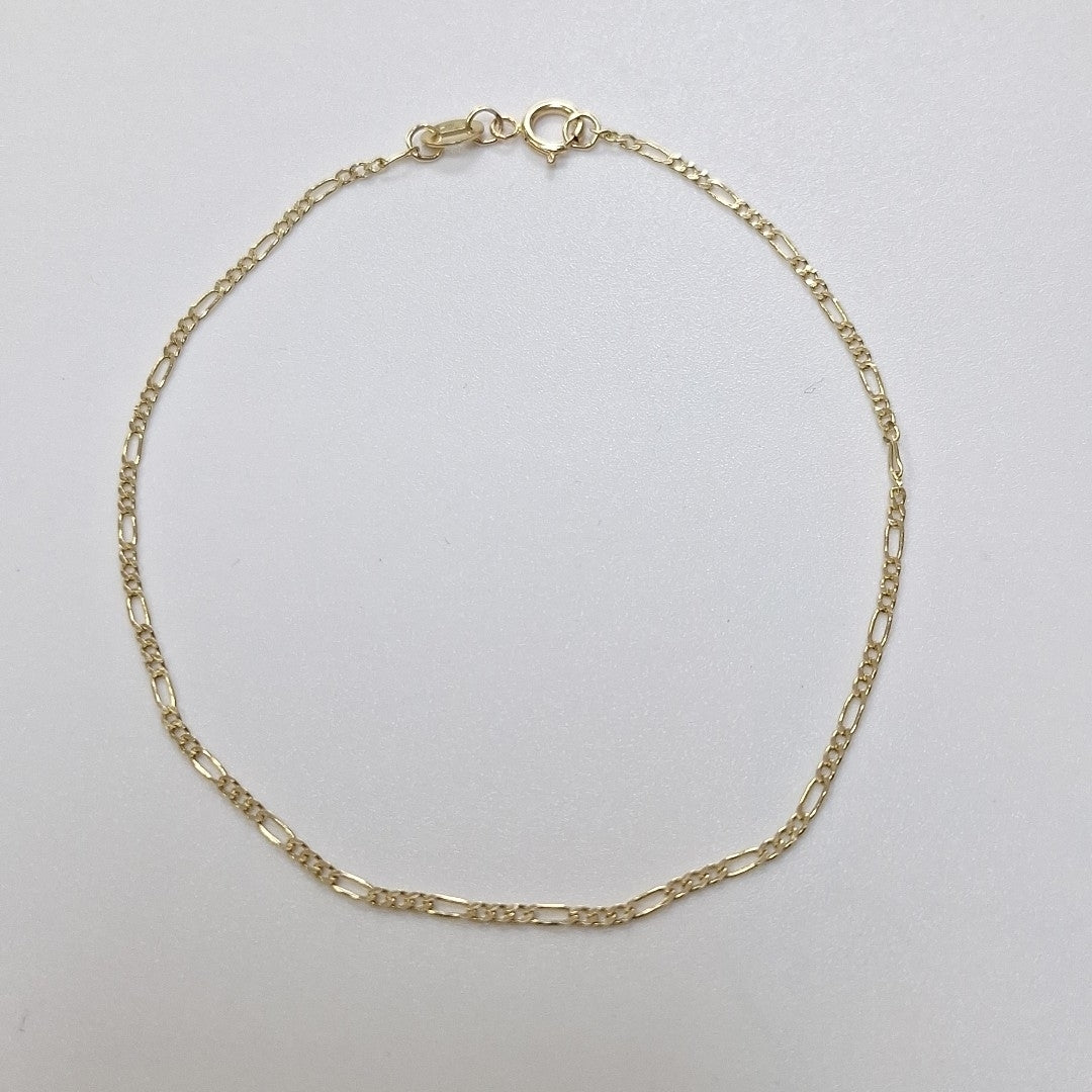 PULSERAS TEJIDO 3X1 ORO 14K 21 CM 1 GR (NUEVO)