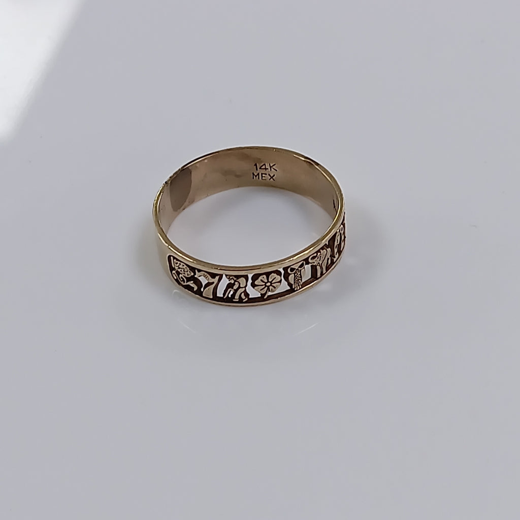 ARGOLLA DE LA SUERTE ORO 14 K 2.8 GRMS (SEMINUEVO)