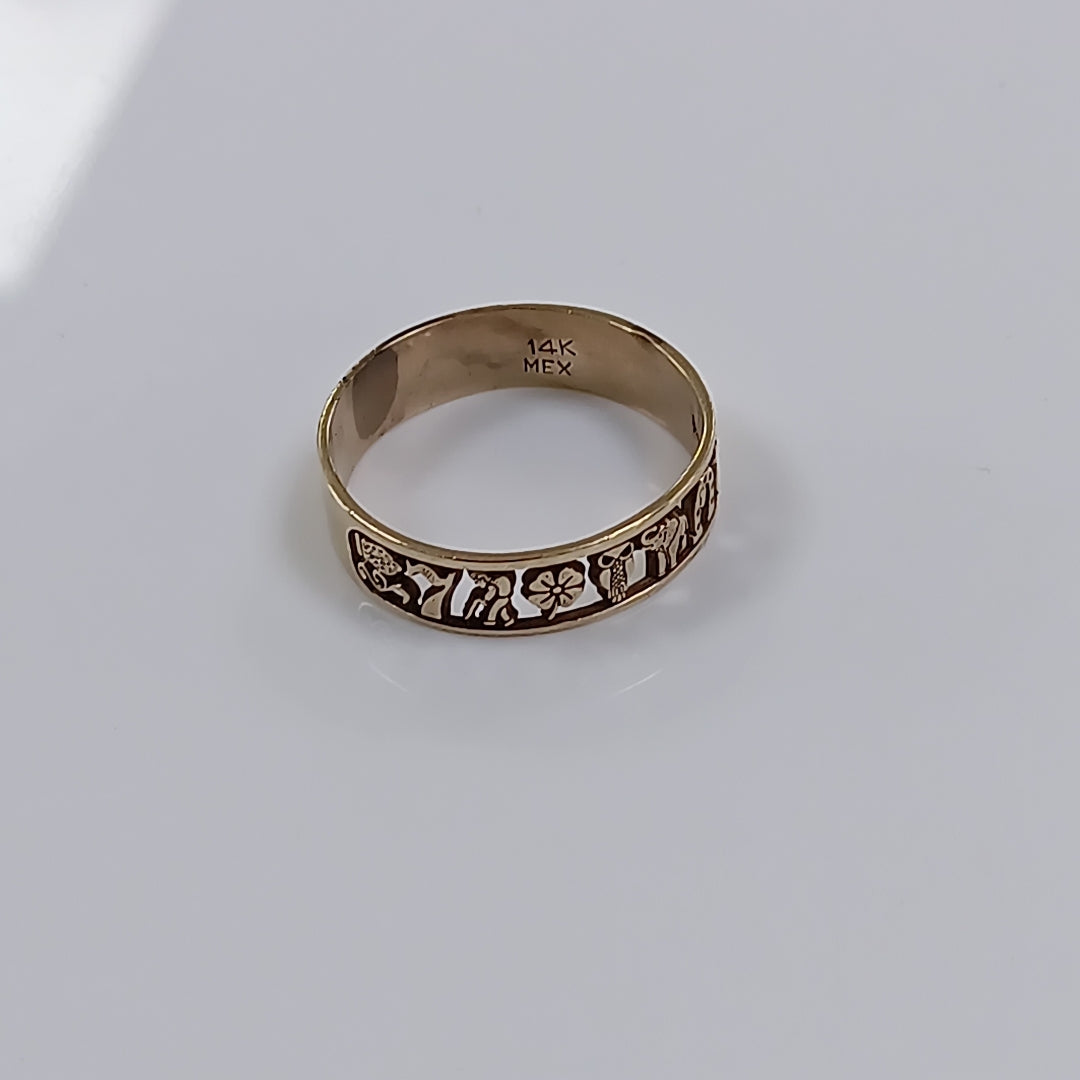 ARGOLLA DE LA SUERTE ORO 14 K 2.8 GRMS (SEMINUEVO)
