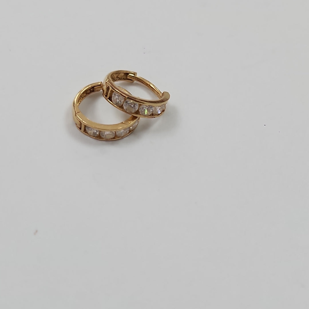ARRACADAS PAR ORO 14 K 1,20 GRMS (SEMINUEVO)