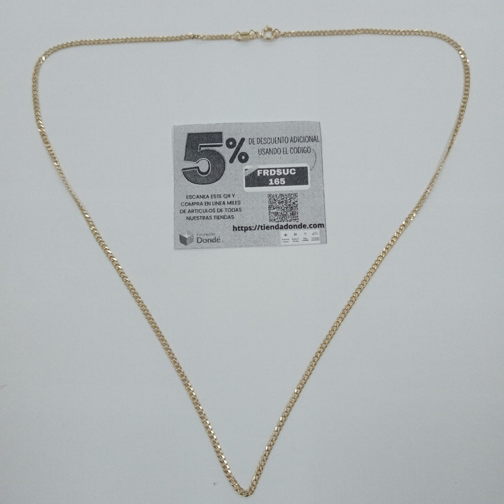 CADENAS TEJIDO BARBADA ORO 10K 50 CM 3.5 GR (NUEVO)