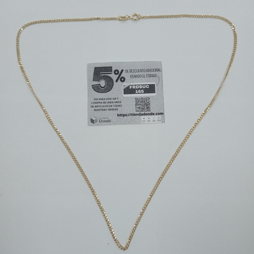 CADENAS TEJIDO BARBADA ORO 10K 50 CM 3.5 GR (NUEVO)