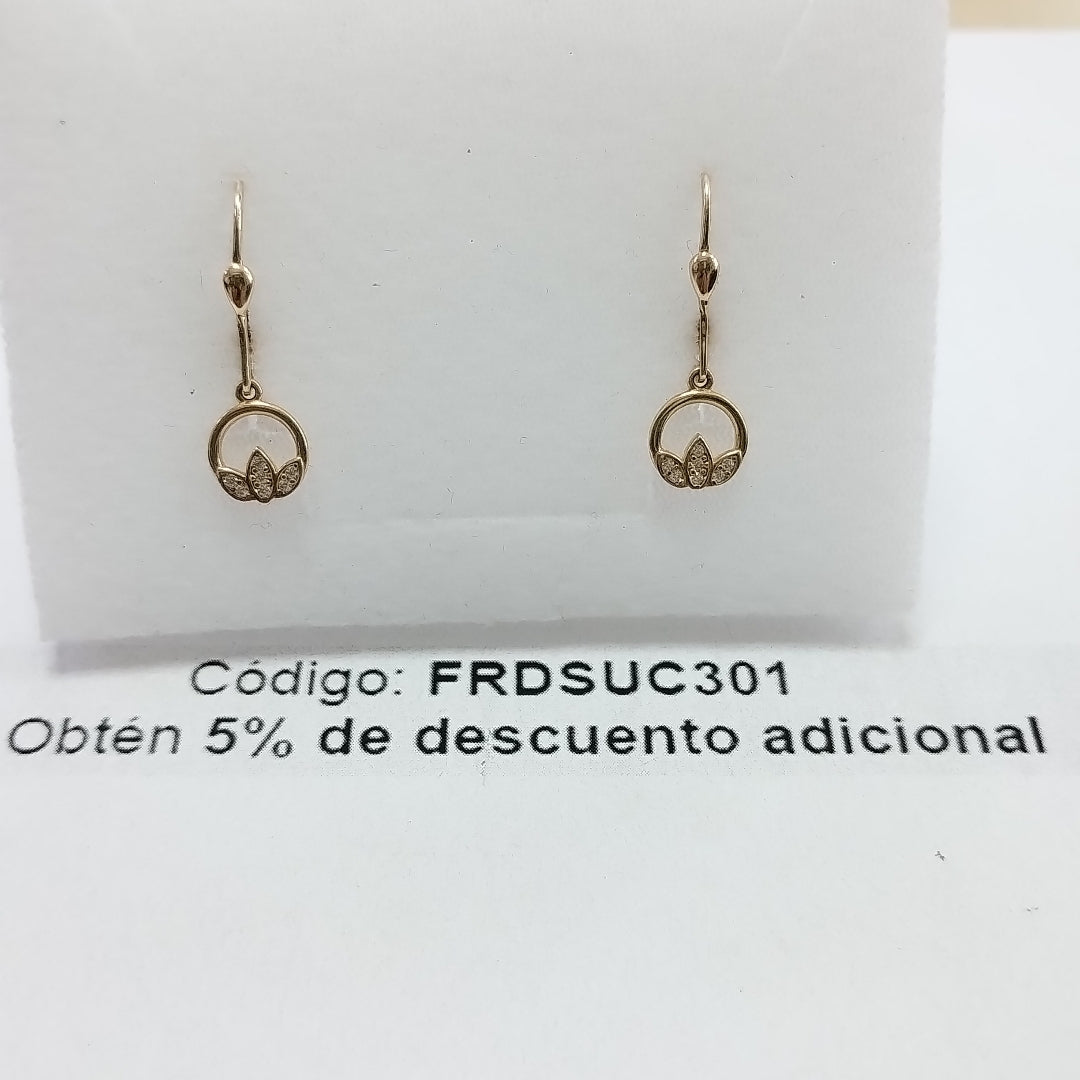 BROQUELES ORO 14K 2 (NUEVO)