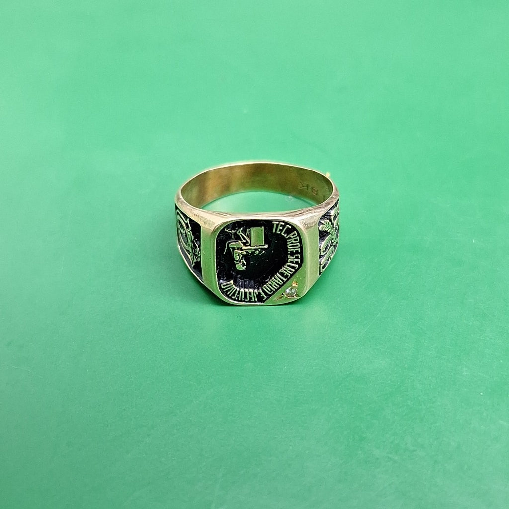 ANILLO DE GRADUACIÓN ORO 14 K 5,90 GRMS (SEMINUEVO)