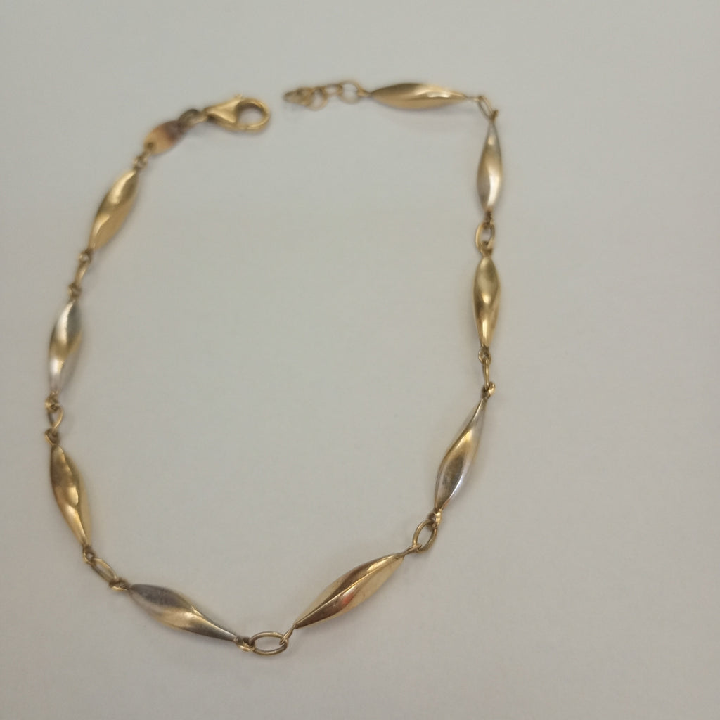 PULSERA ORO COMBINADO 10 K 2.3 GRMS (SEMINUEVO)
