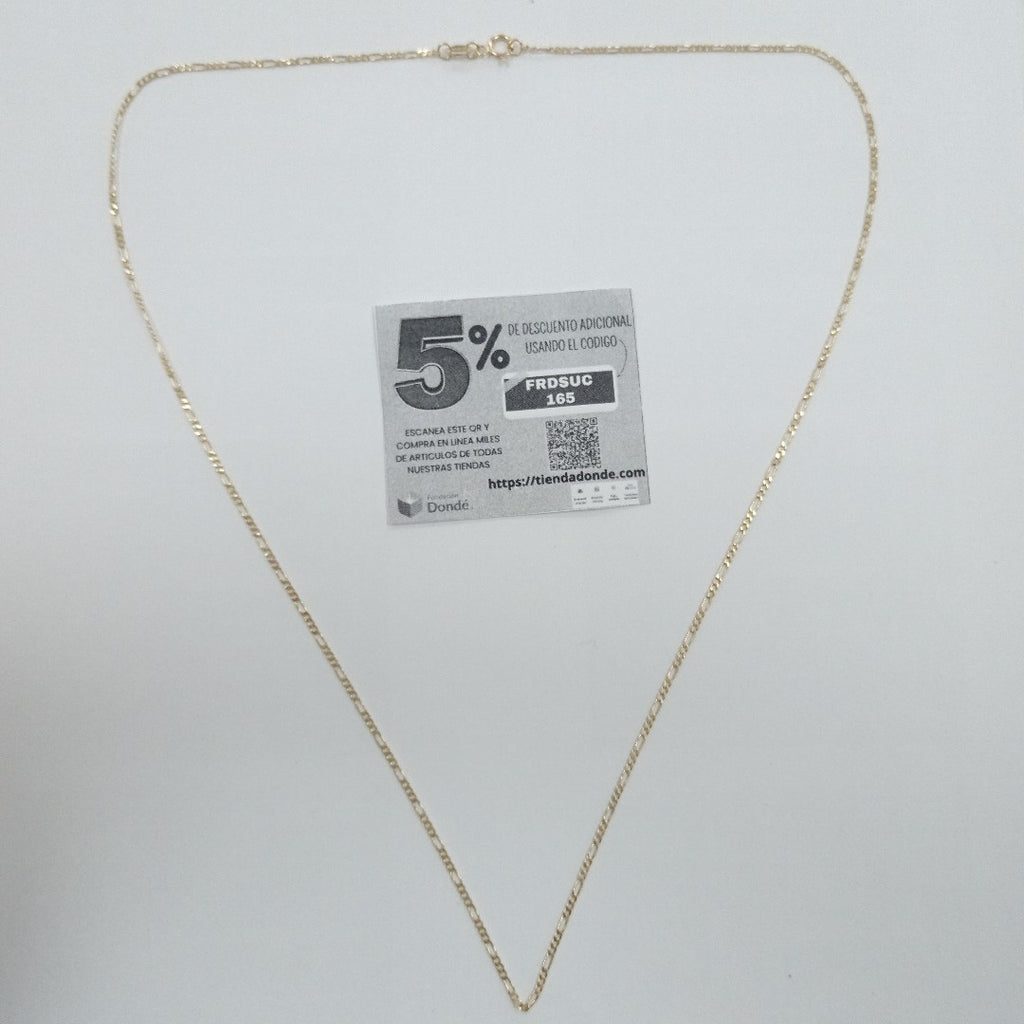 CADENAS TEJIDO 3X1 ORO 14K 55 CM 2.4 GR (NUEVO)
