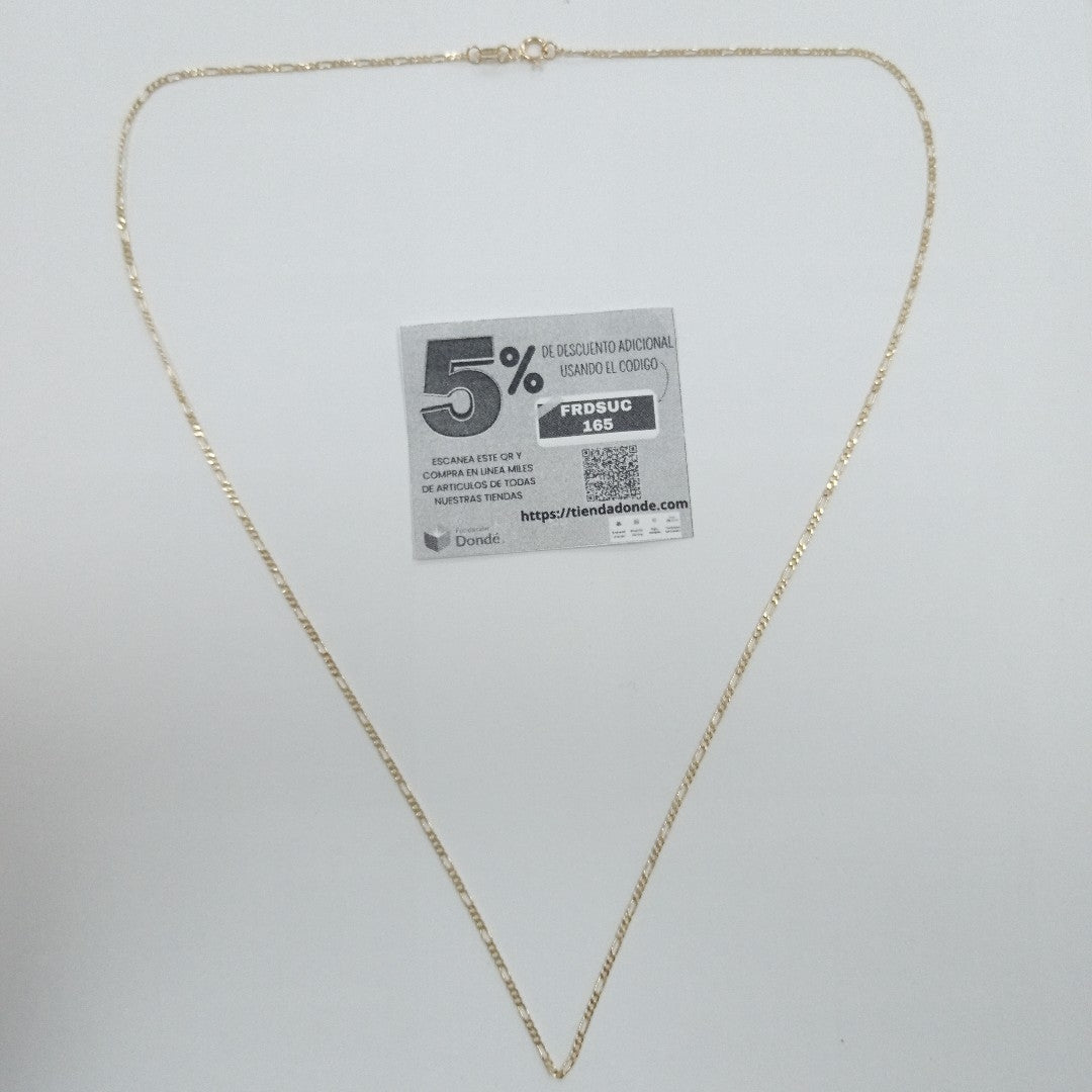 CADENAS TEJIDO 3X1 ORO 14K 55 CM 2.4 GR (NUEVO)