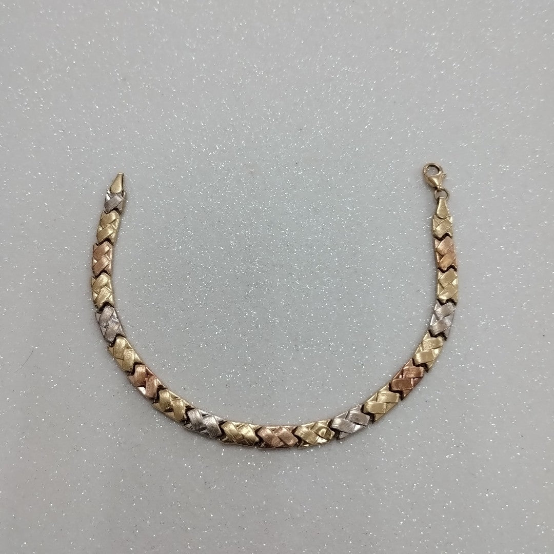PULSERA ORO, ORO COMBINADO 14 K 4.6 GRMS (SEMINUEVO)
