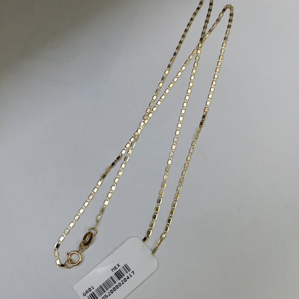 CADENAS TEJIDO ESPEJO ORO 10K 50 CM 1.6 GR (NUEVO)