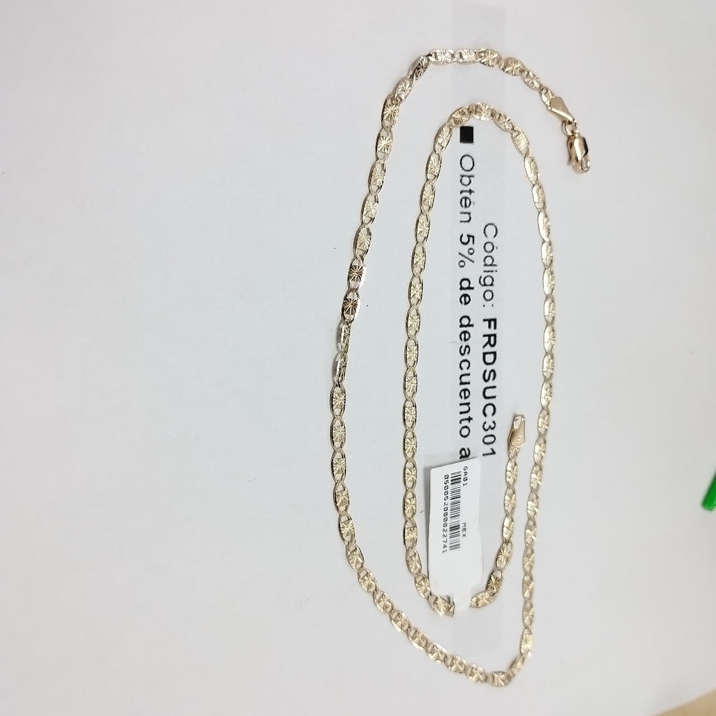 CADENAS TEJIDO GUCHI ORO 14K 55 CM 7.1 GR (NUEVO)