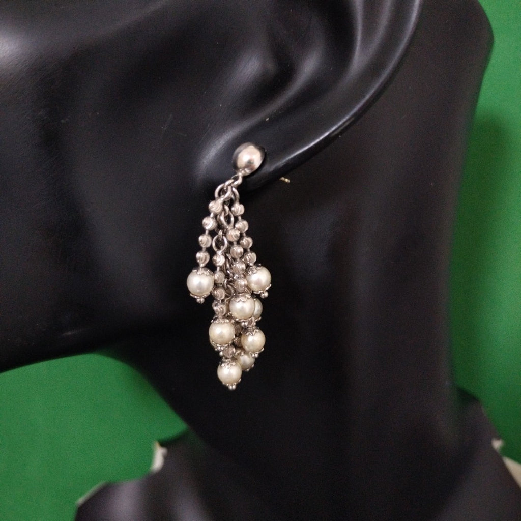 ARETES PAR ORO BLANCO 14 K 11 GRMS (SEMINUEVO)