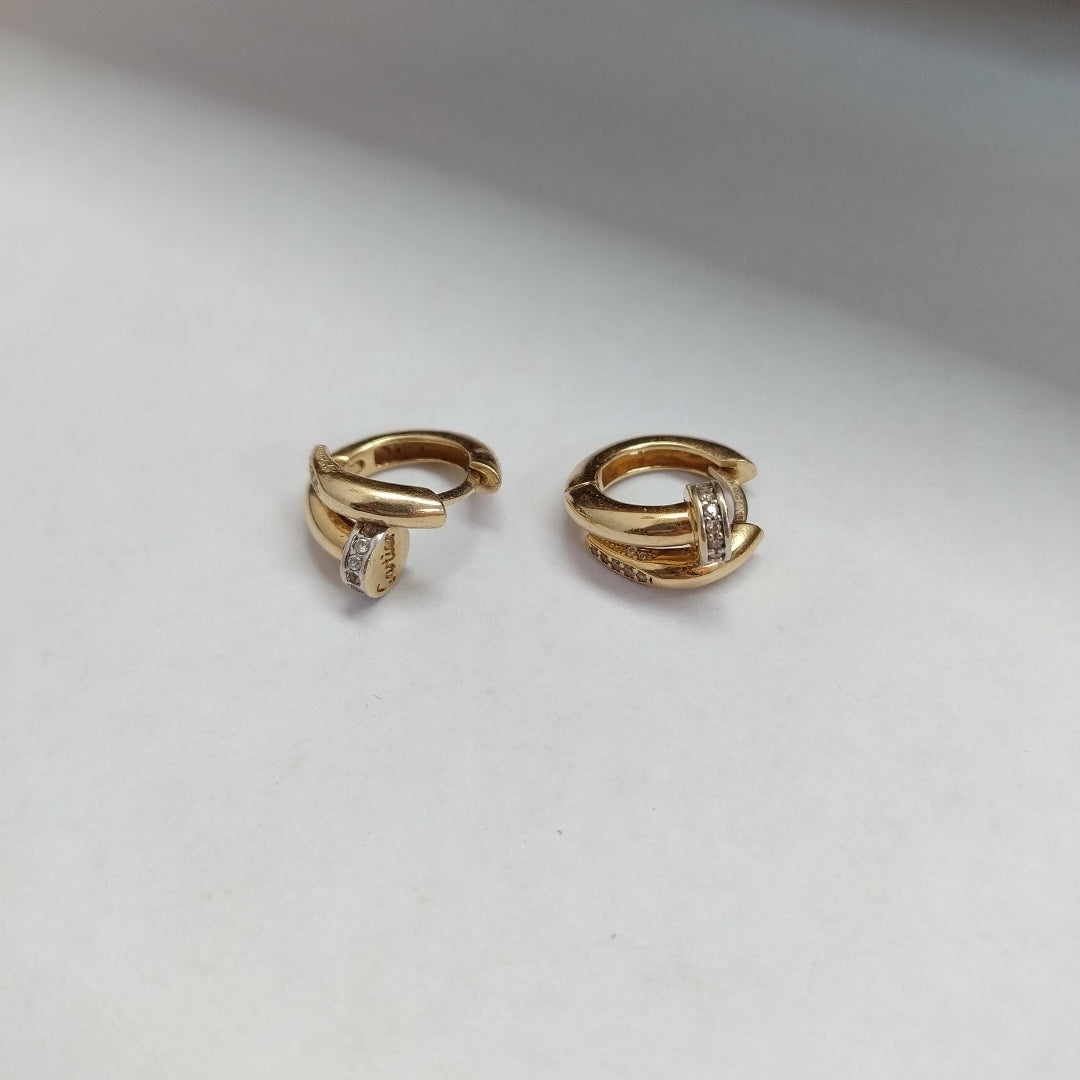 ARRACADAS PAR ORO 14 K 6.7 GRMS (SEMINUEVO)