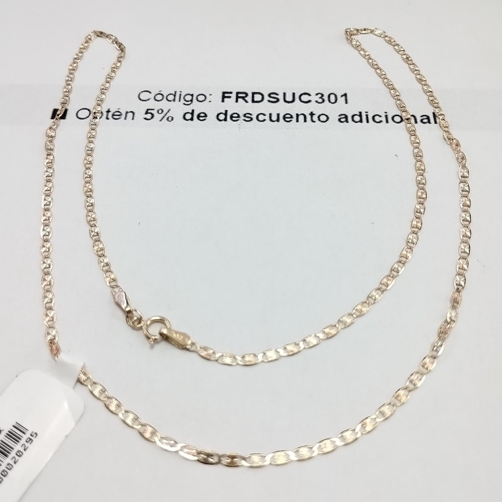 CADENAS TEJIDO GUCHI ORO 10K 55 CM 2.6 GR (NUEVO)