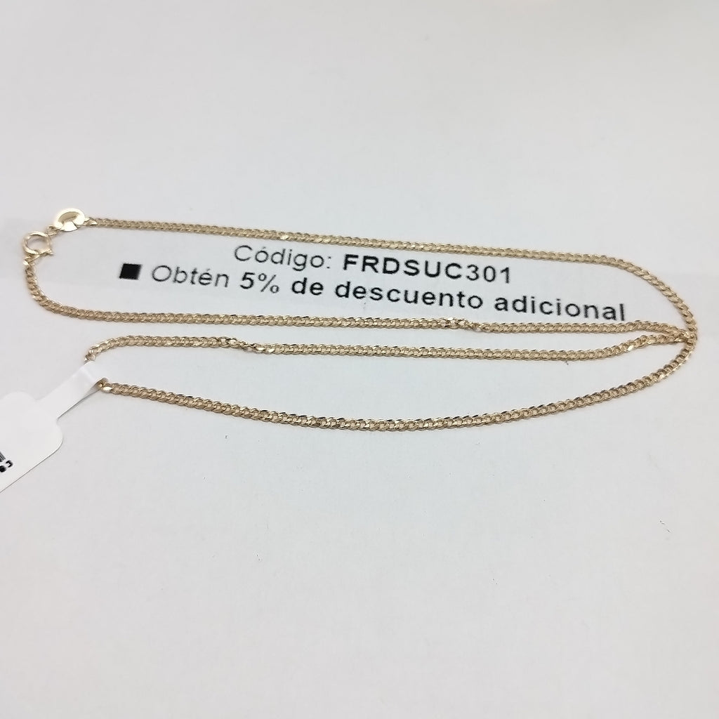CADENAS TEJIDO BARBADA ORO 10K 50 CM 3.5 GR (NUEVO)