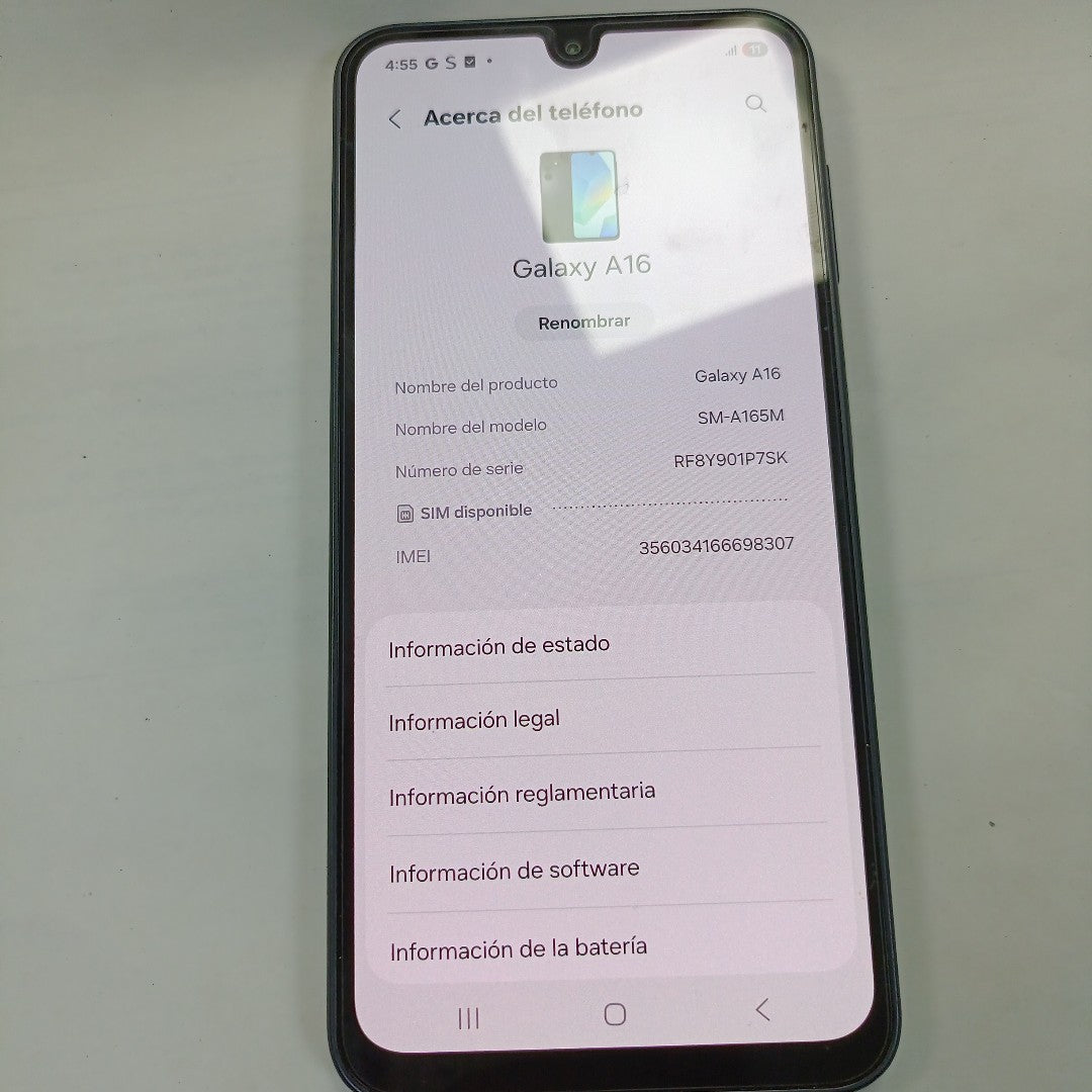 CELULAR SAMSUNG GALAXY A16 SM-A165M (2024) 128 GB 4 GB RAM (SEMINUEVO)