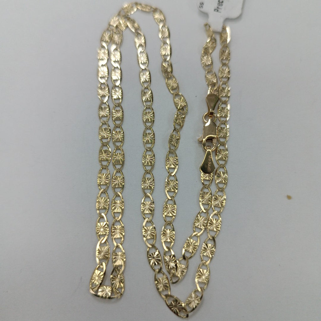 CADENAS TEJIDO GUCHI ORO 14K 55 CM 7.1 GR (NUEVO)