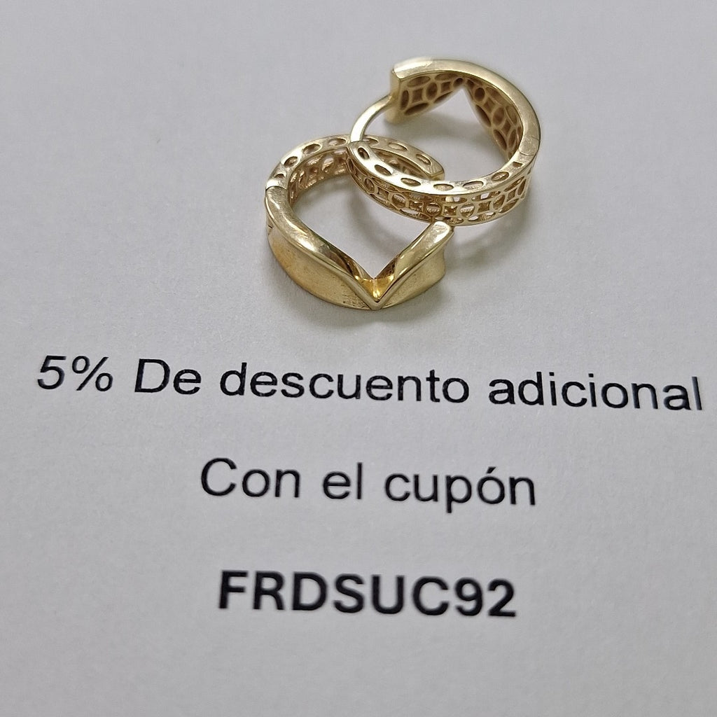 ARETES PAR ORO 14 K 2,70 GRMS (SEMINUEVO)