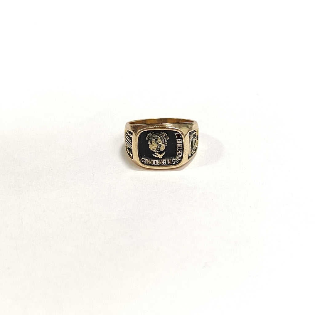 ANILLO DE GRADUACIÓN ORO 10 K 7 GRMS (SEMINUEVO)