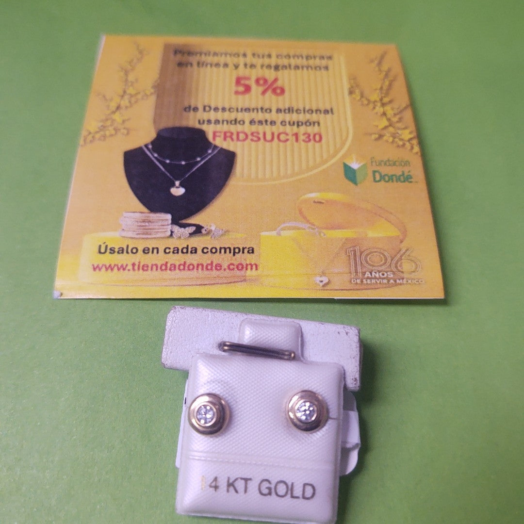 BROQUELES ORO 14K 1.2 (NUEVO)