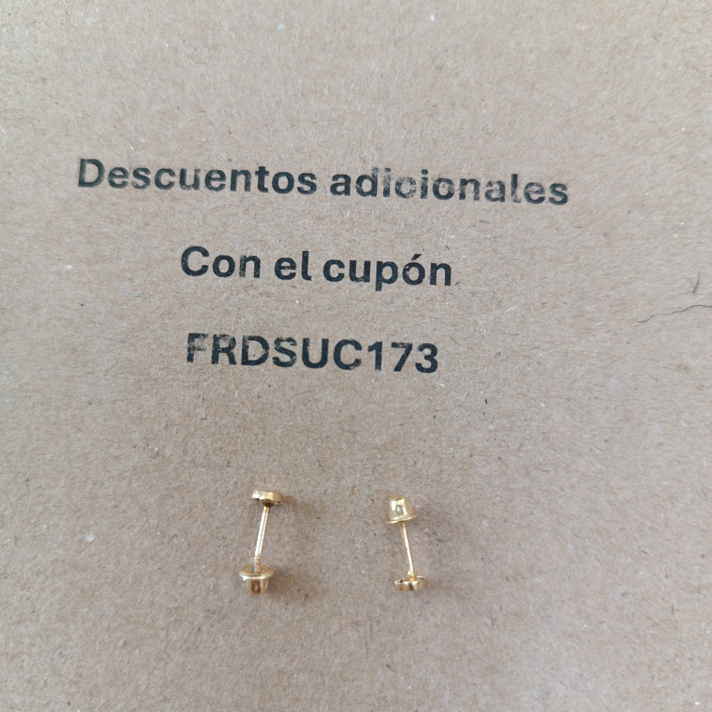 BROQUELES PAR ORO 14 K 0.3 GRMS (SEMINUEVO)