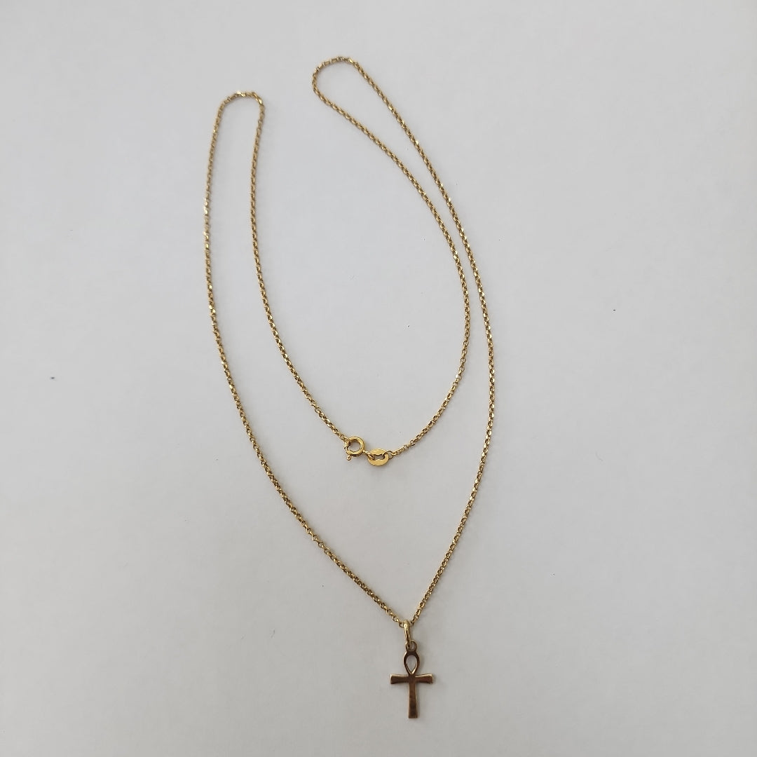 CADENA, CRUZ ORO 14 K 2.7 GRMS (SEMINUEVO)