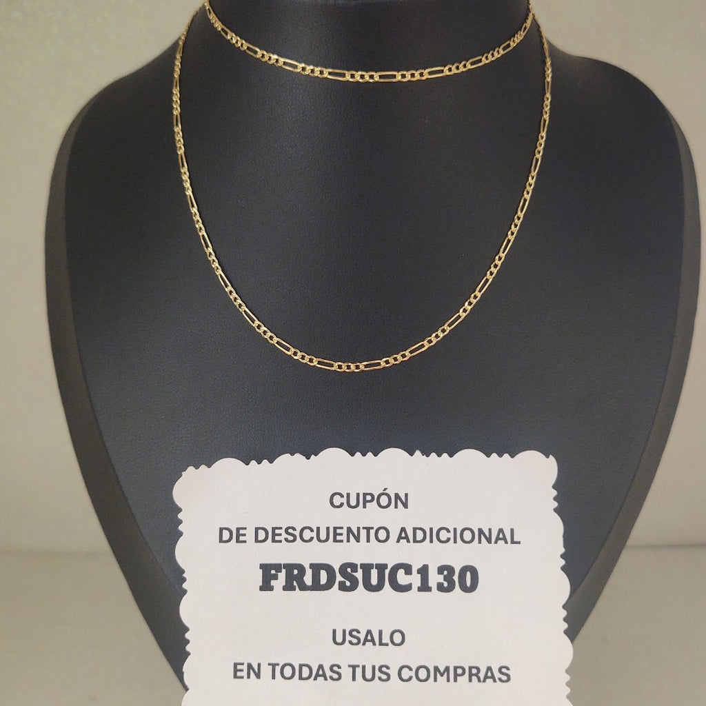 CADENAS 3X1 ORO 14K 55 CM 3.7 GR (NUEVO)