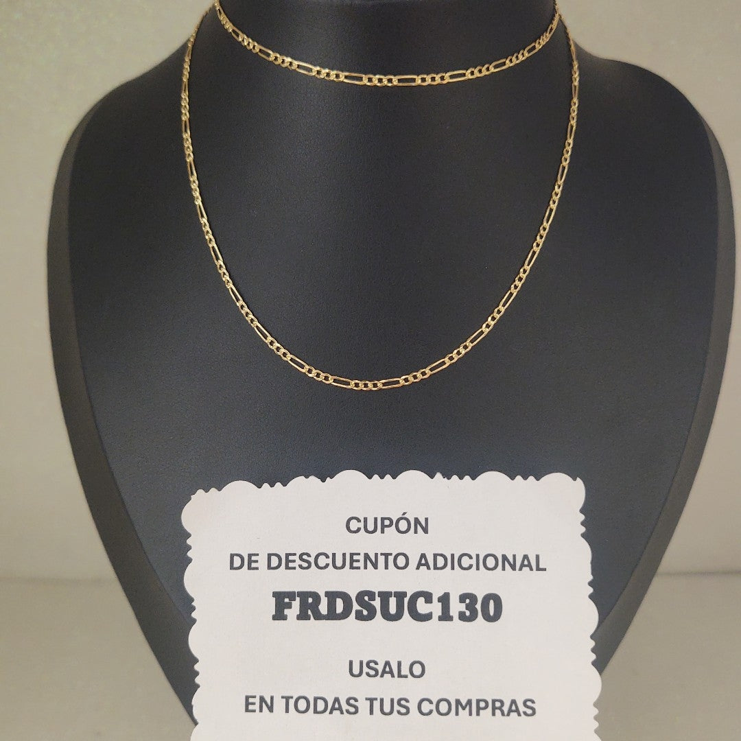 CADENAS 3X1 ORO 14K 55 CM 3.7 GR (NUEVO)
