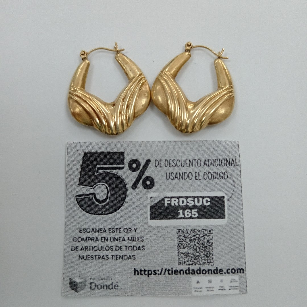 ARRACADAS PAR ORO 10 K 3.2 GRMS (SEMINUEVO)