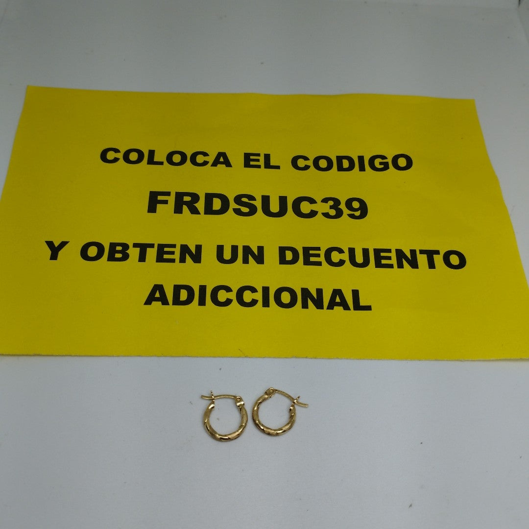 ARRACADAS PAR ORO 14 K 1.2 GRMS (SEMINUEVO)