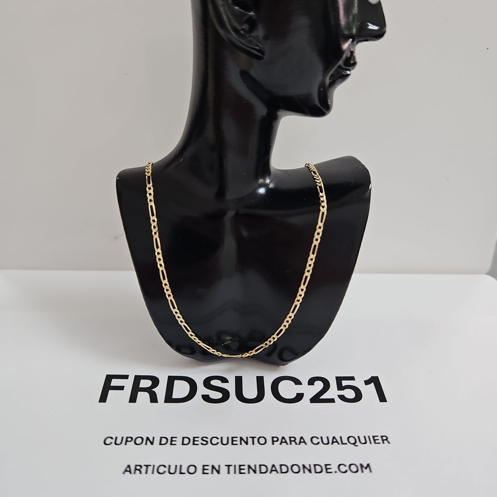 CADENAS 3X1 ORO 14K 55 CM 4 GR (NUEVO)