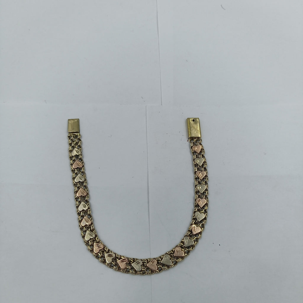 PULSERA ORO COMBINADO 10 K 10.4 GRMS (SEMINUEVO)