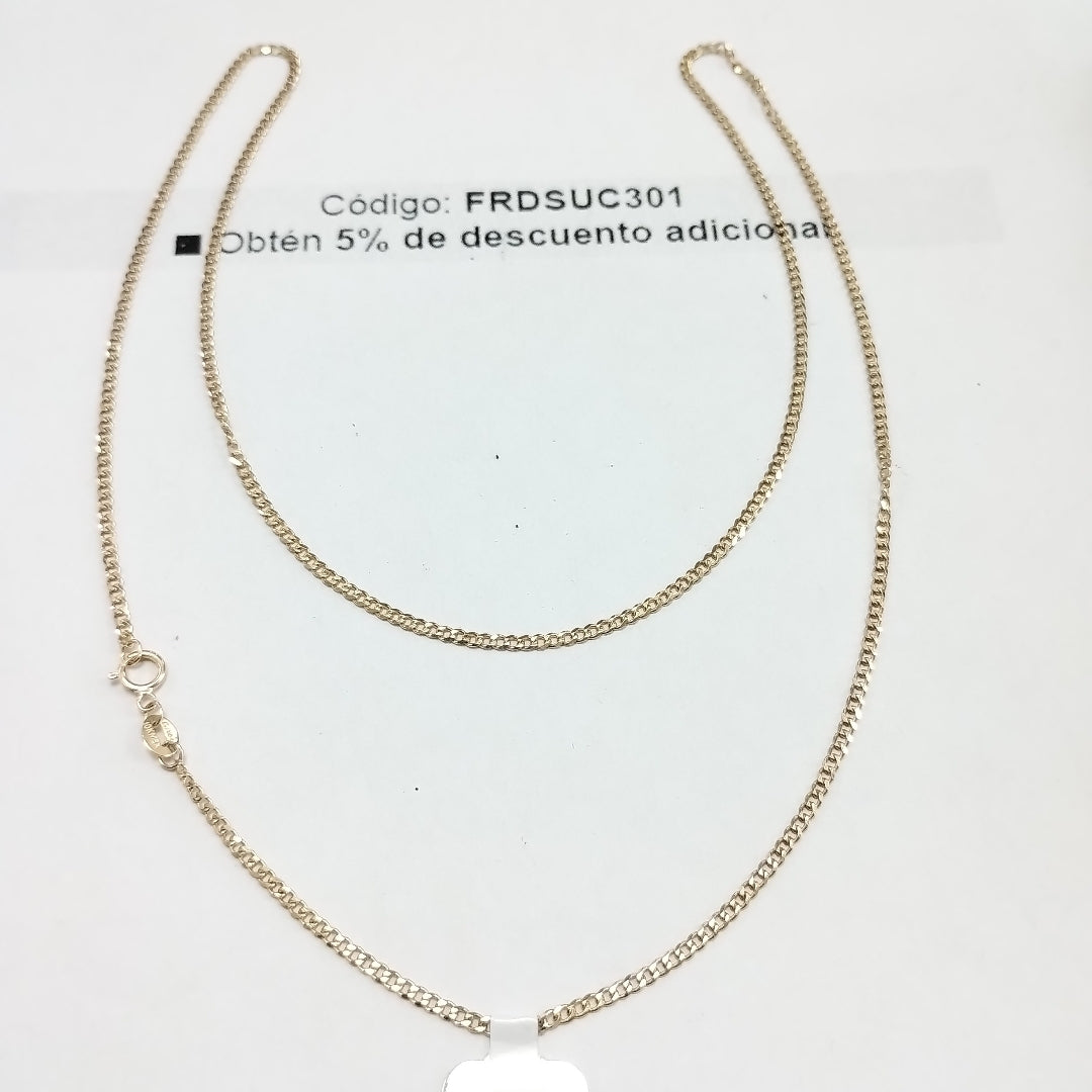 CADENAS TEJIDO BARBADA ORO 10K 60 CM 4.2 GR (NUEVO)