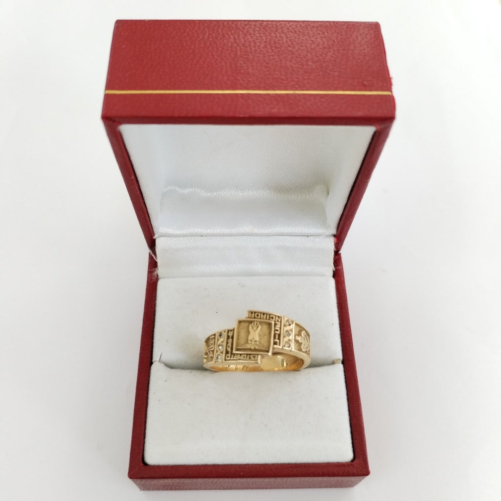 ANILLO DE GRADUACIÓN ORO 14 K 6.1 GRMS (SEMINUEVO)