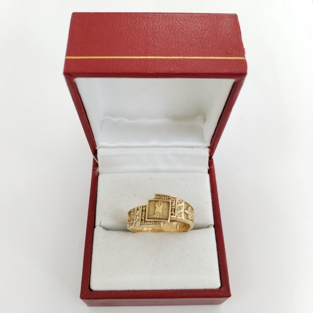 ANILLO DE GRADUACIÓN ORO 14 K 6.1 GRMS (SEMINUEVO)