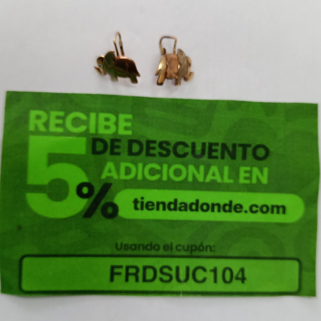 ARETES PAR ORO 8 K 2.1 GRMS (SEMINUEVO)