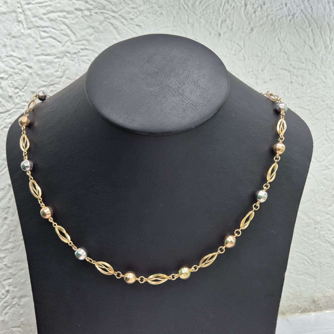 CADENA ORO, ORO BLANCO 14 K 15.3 GRMS (SEMINUEVO)