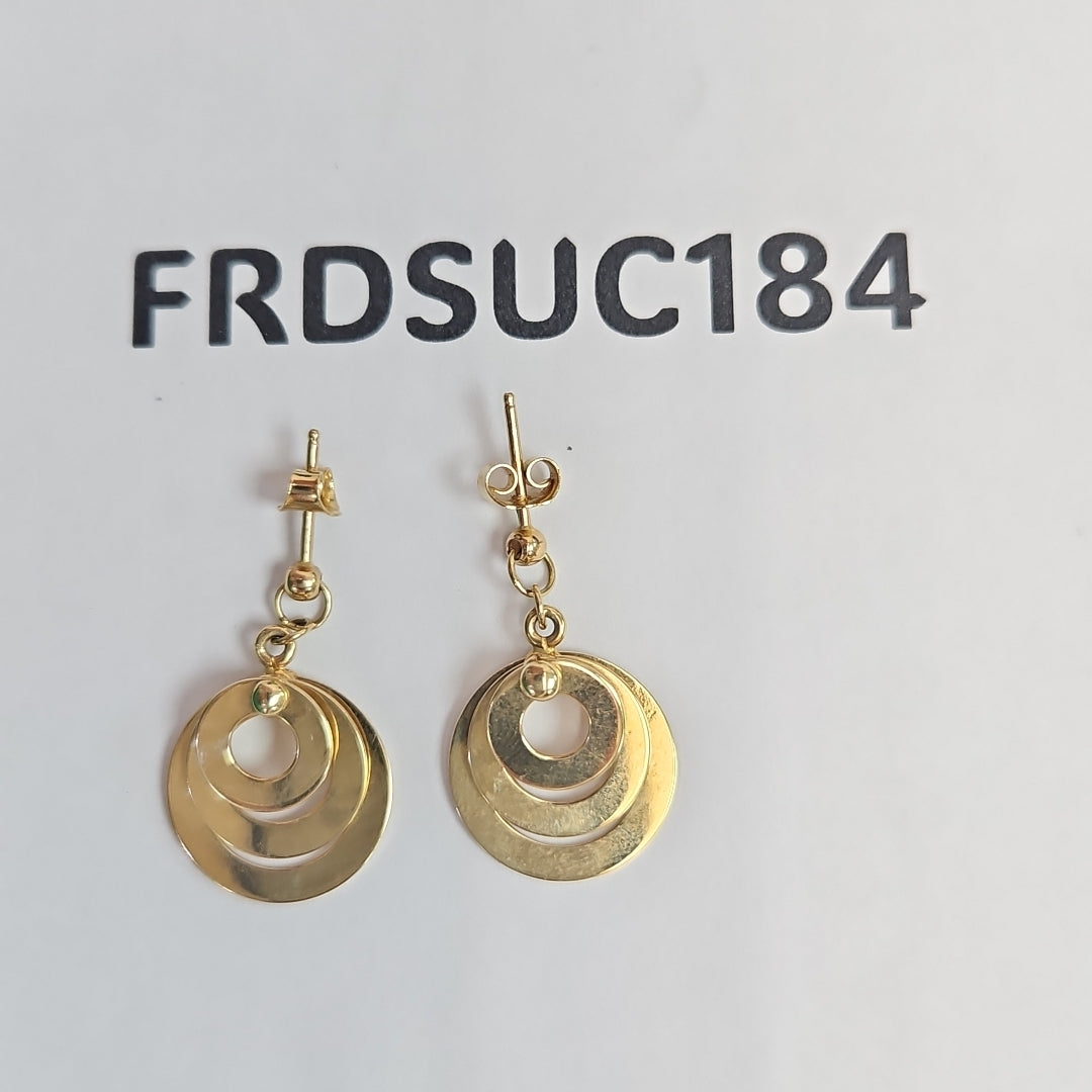 BROQUELES PAR ORO 14 K 5.8 GRMS (SEMINUEVO)