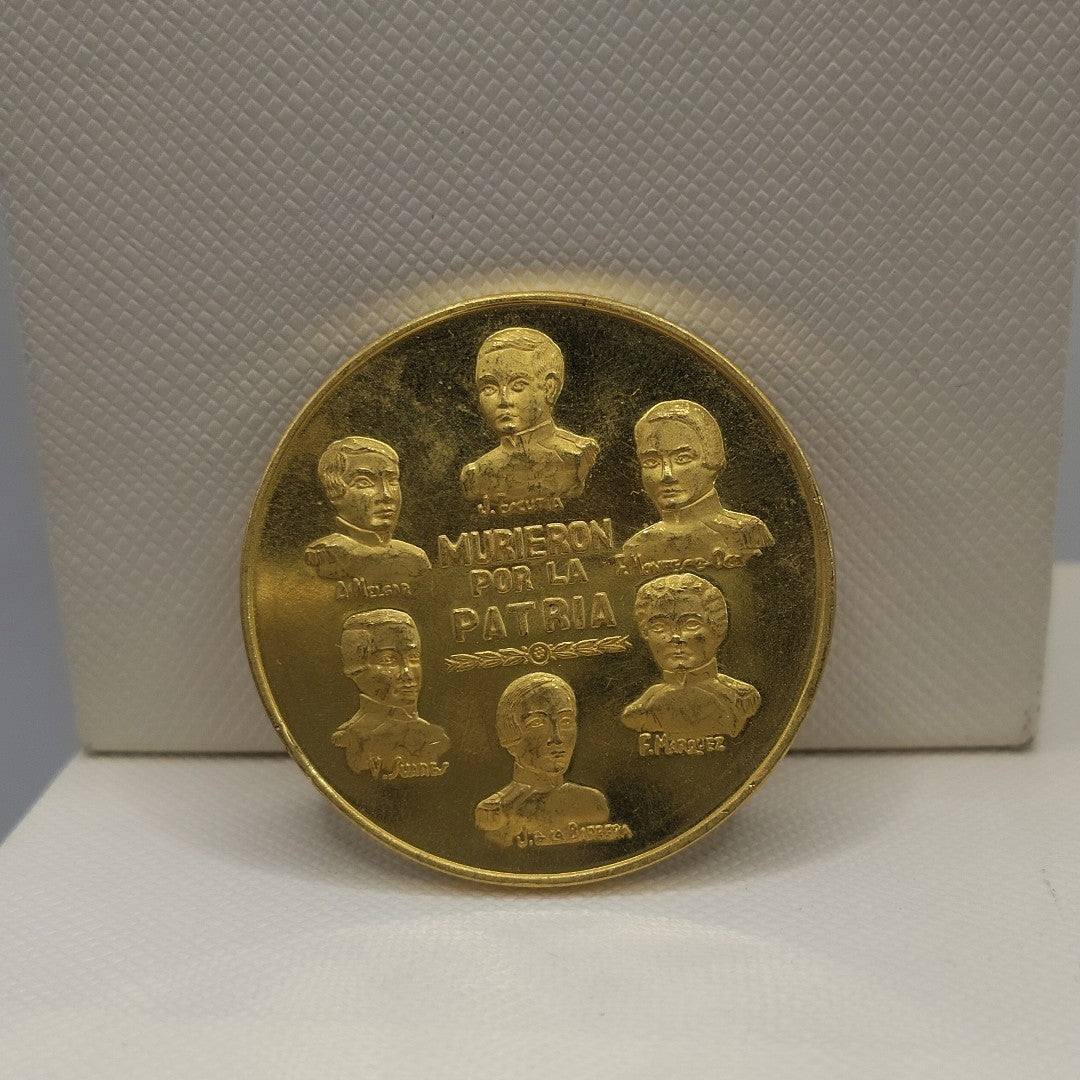 MEDALLA CONMEMORATIVA ORO 21 K 41.6 GRMS (SEMINUEVO)