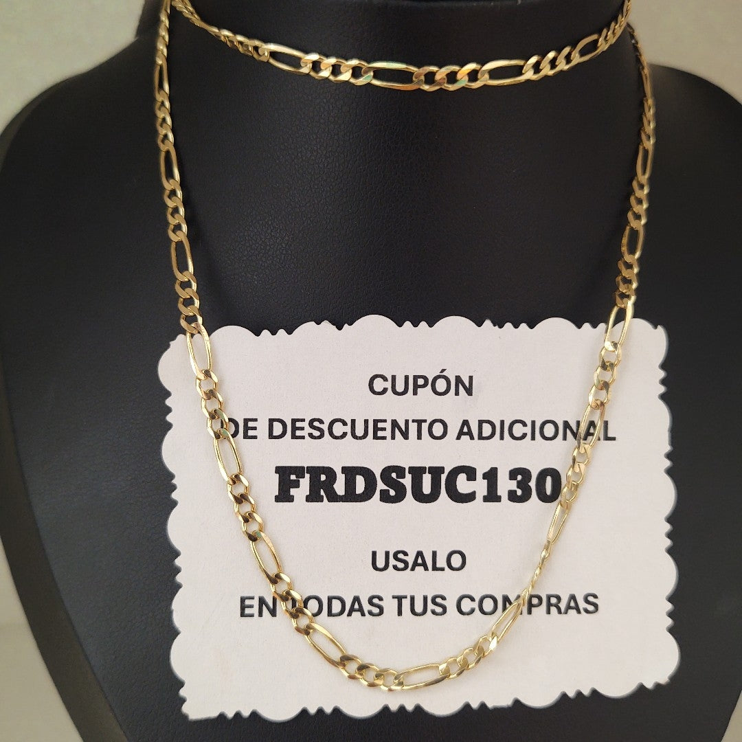 CADENAS 3X1 ORO 14K 60 CM 8.9 GR (NUEVO)