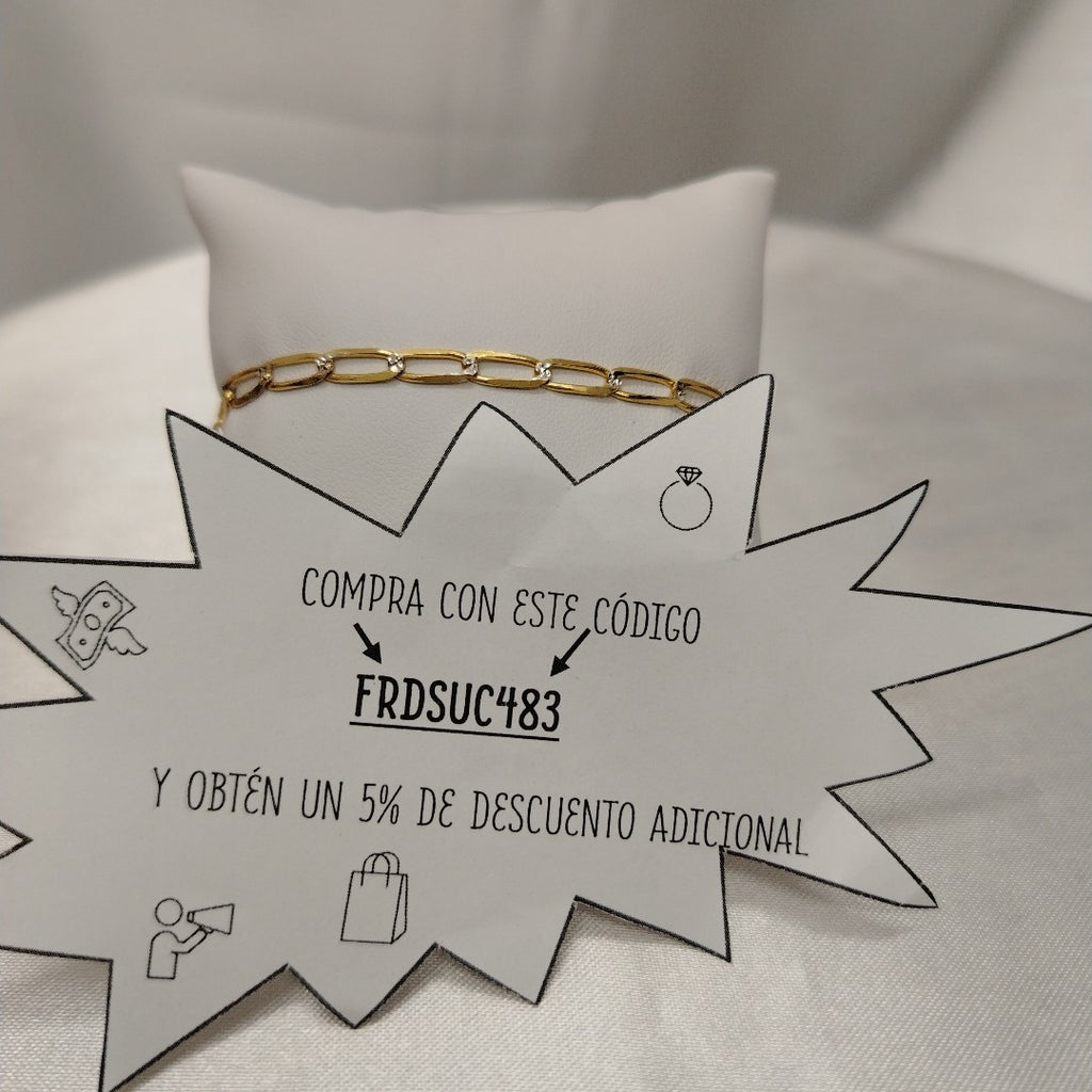 PULSERA TEJIDO ESLABONES 3.9G 18 CM (NUEVO)