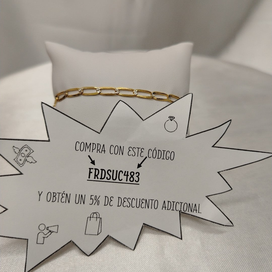 PULSERA TEJIDO ESLABONES 3.9G 18 CM (NUEVO)