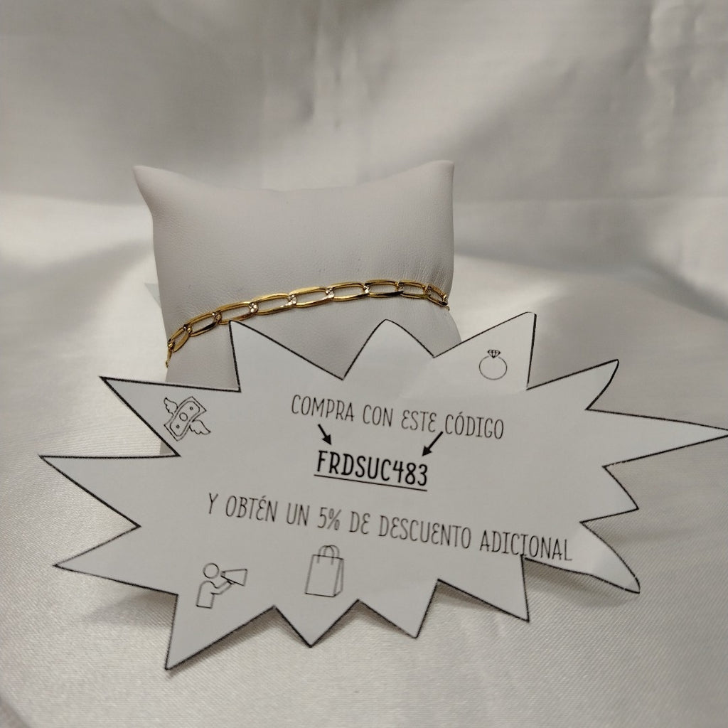 PULSERA TEJIDO ESLABONES 4G 18 CM (NUEVO)