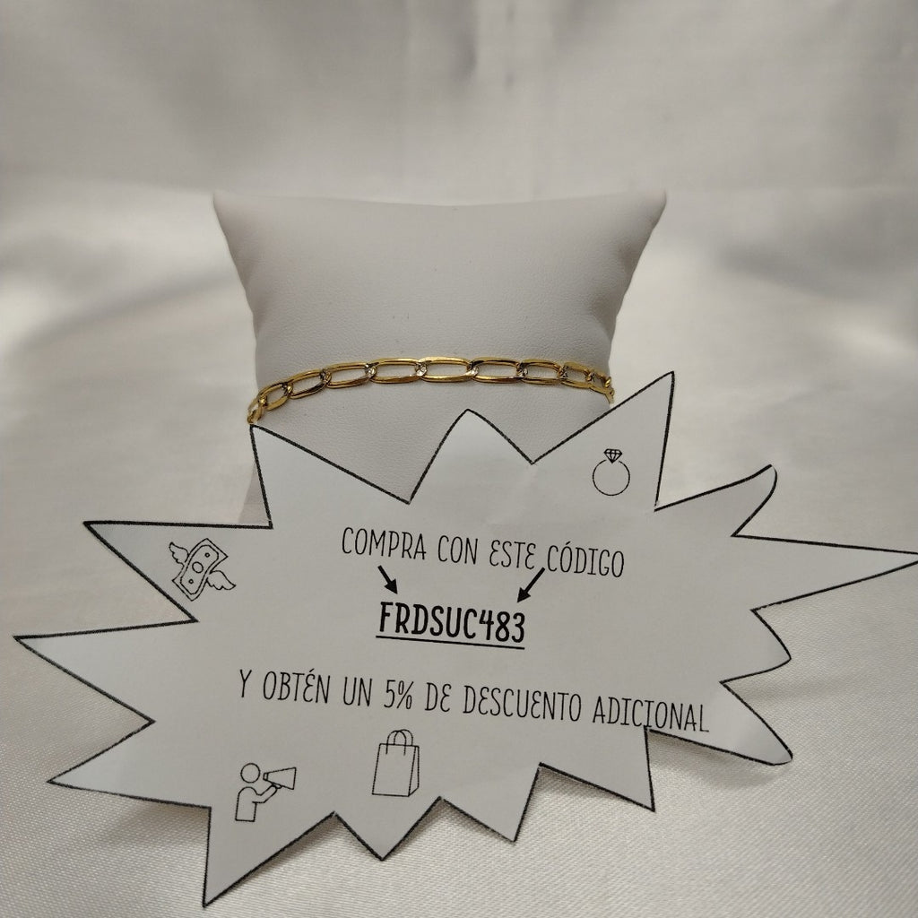 PULSERA TEJIDO ESLABONES 4G 18 CM (NUEVO)