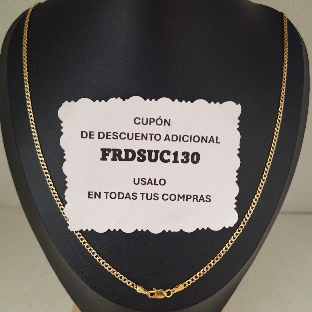 CADENAS BARBADA DIAMANTADA ORO 14K 60 CM 6.2 GR (NUEVO)