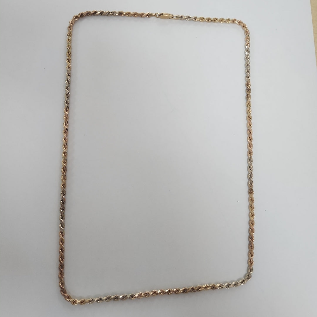 CADENA ORO COMBINADO 14 K 9,20 GRMS (SEMINUEVO)