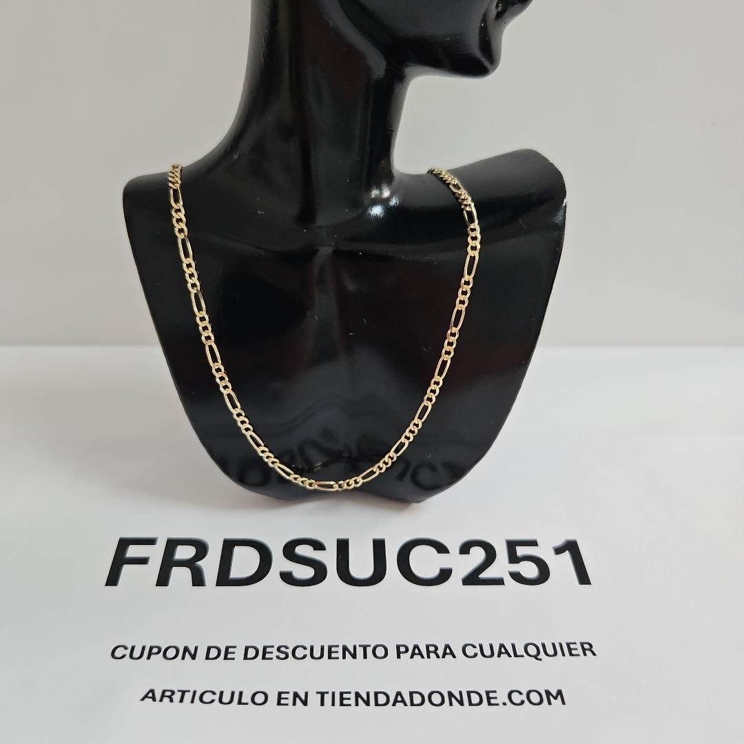 CADENAS TEJIDO 3X1 ORO 10K 55 CM 3.2 GR (NUEVO)