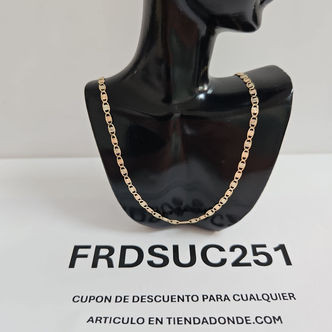 CADENAS TEJIDO GUCHI ORO 10K 60 CM 3.3 GR (NUEVO)