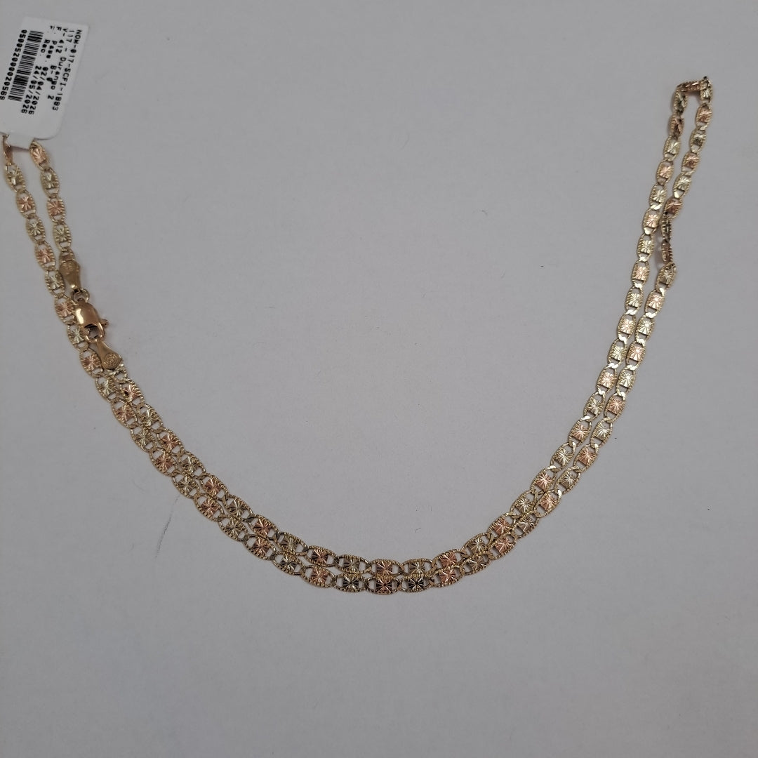 CADENAS TEJIDO GUCHI ORO 10K 55 CM 6.8 GR (NUEVO)