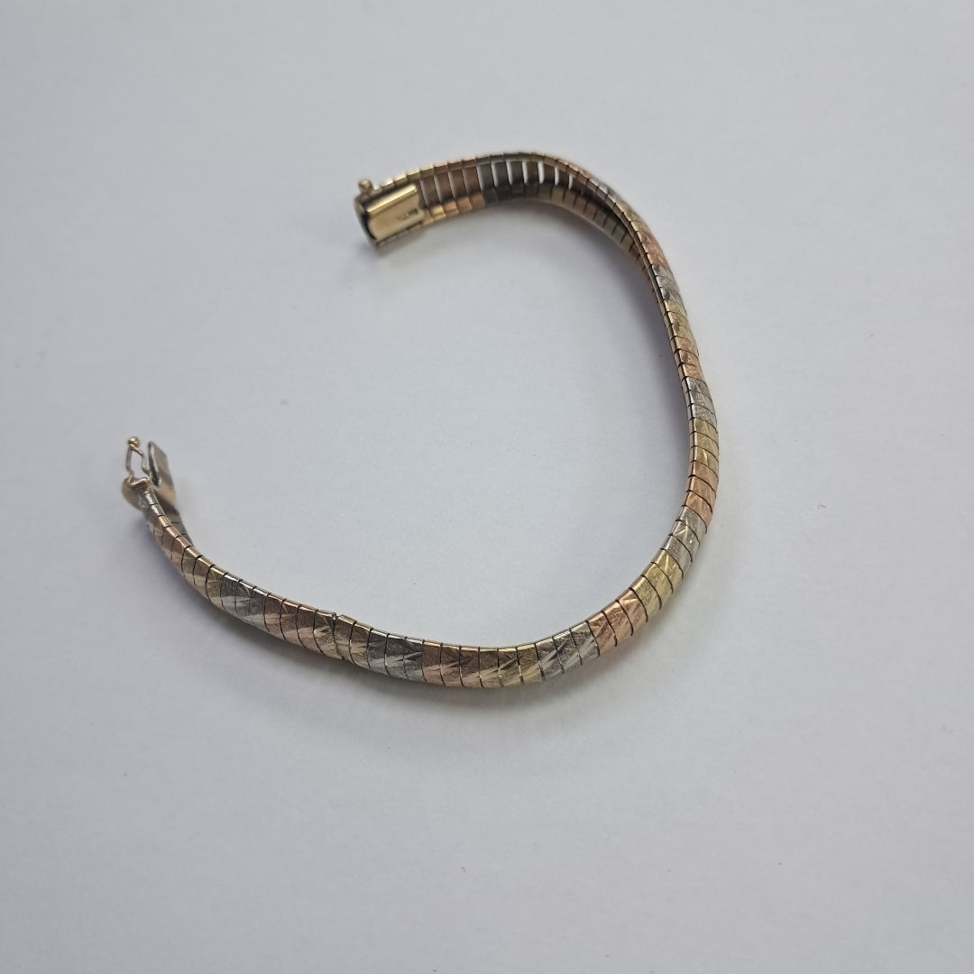 PULSERA ORO COMBINADO 14 K 18,40 GRMS (SEMINUEVO)