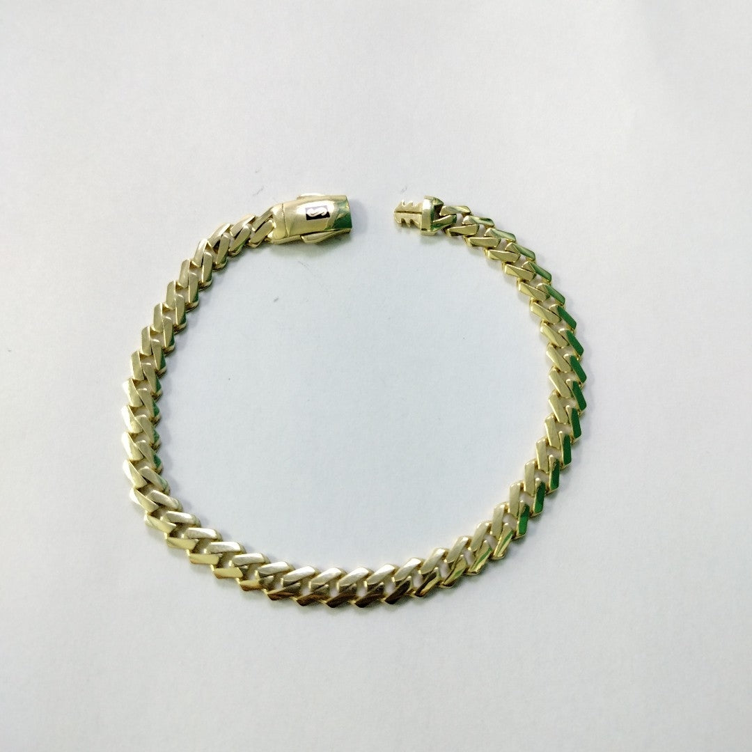 PULSERA CABALLERO MONACO ORO 10K 7.4 (NUEVO)